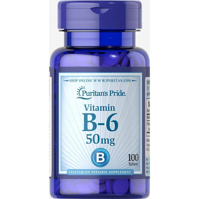 Puritans Pride Vitamin B6 50mg 100 Tablets