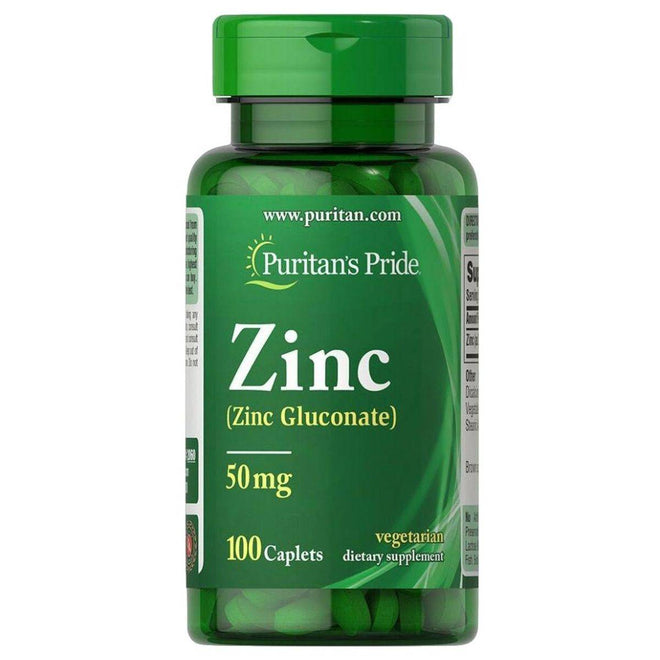 Puritans Pride Zinc Gluconate 50mg 100 Tablets