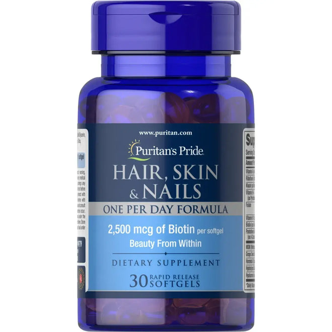 Puritans Pride Hair Skin & Nails 30 Softgels