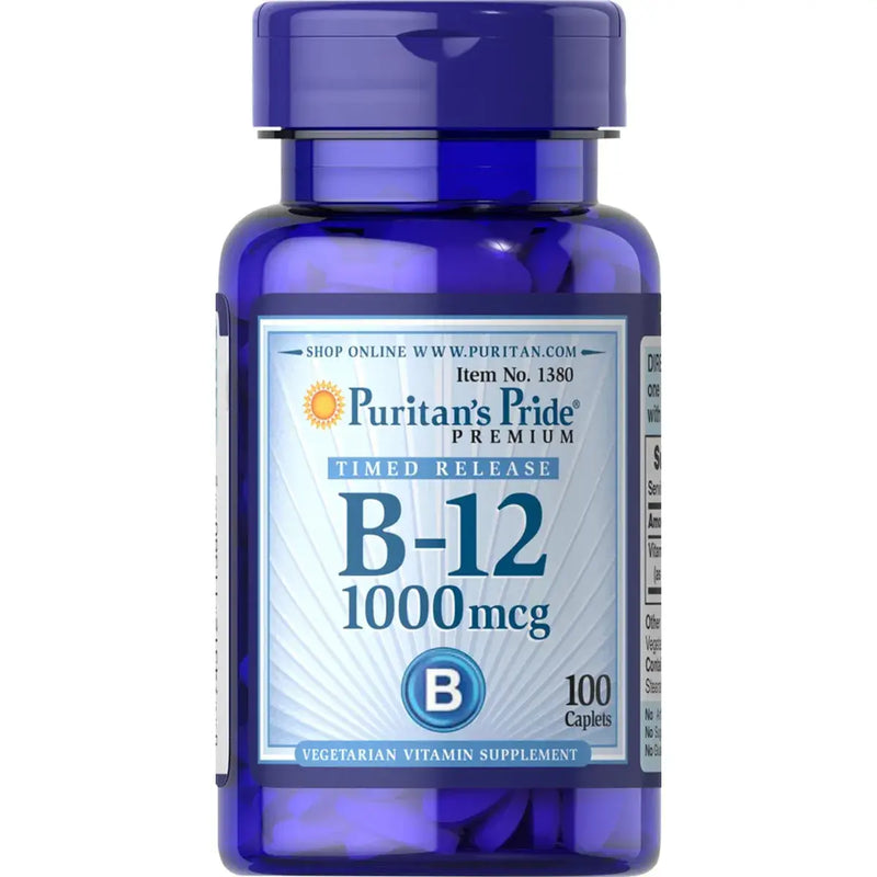 Puritans Pride Vitamin B12 1000mcg Timed Release 100 Caplets