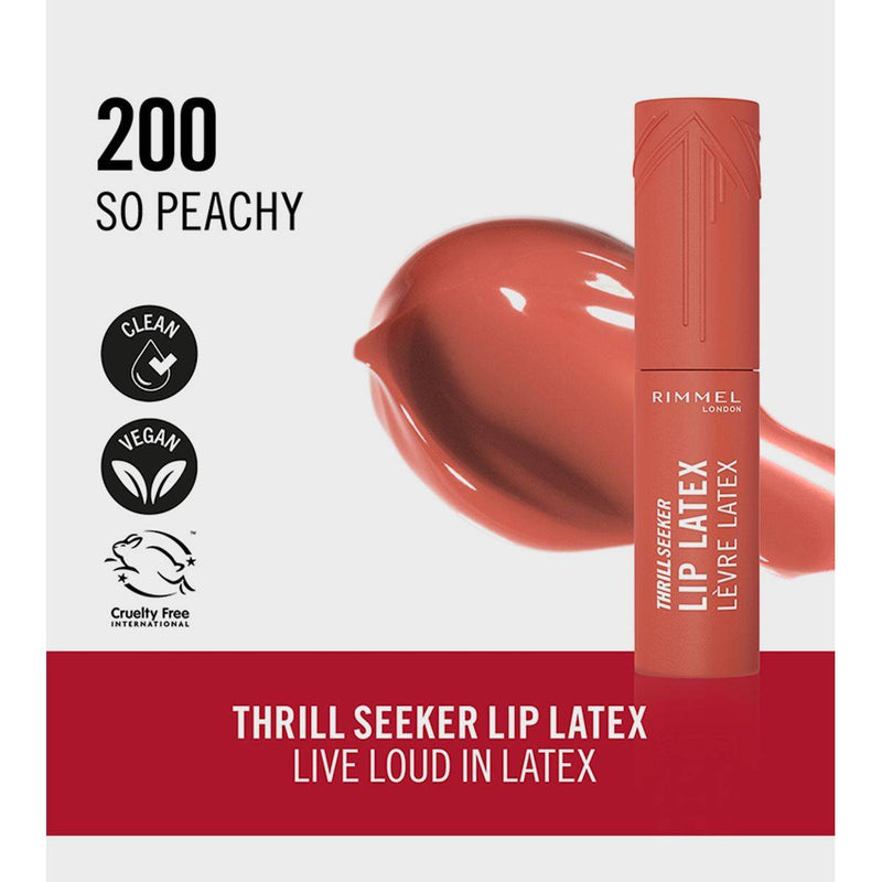 Rimmel Thrill Seeker Lip Latex 200 So Peachy 6ml