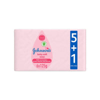 Johnsons Baby Soft Soap Pink 125g x 6 Packs