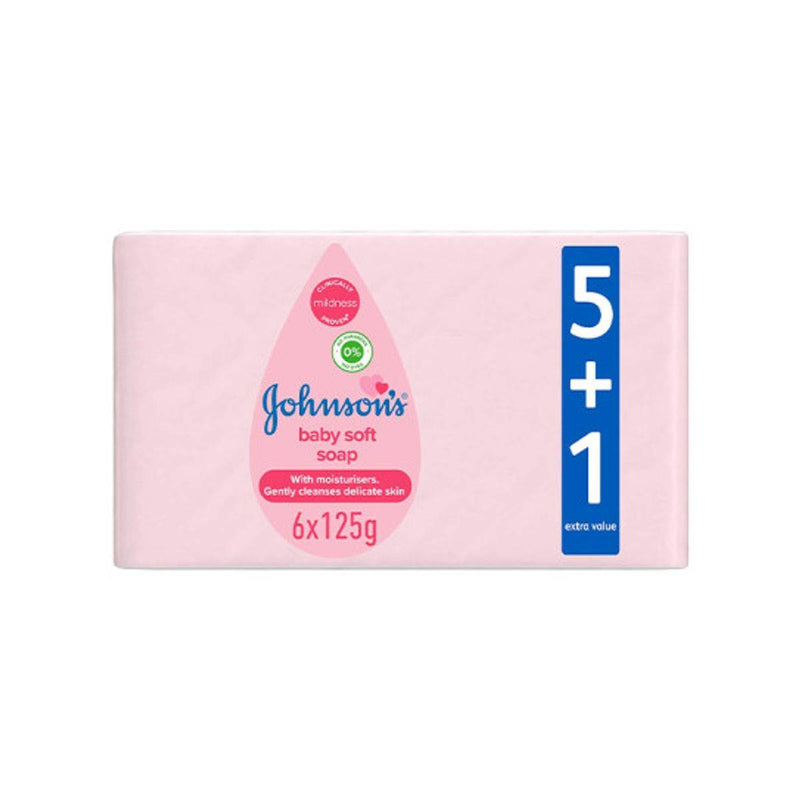 Johnsons Baby Soft Soap Pink 125g x 6 Packs