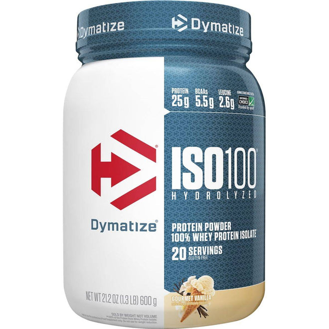 Dymatize ISO 100 Hydrolyzed 100% Whey Protein Powder Gourmet Vanilla 589g