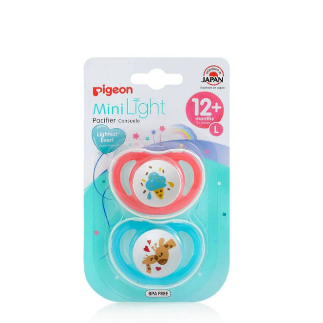 Pigeon Mini Light Pacifier Large Girl 2 Pack