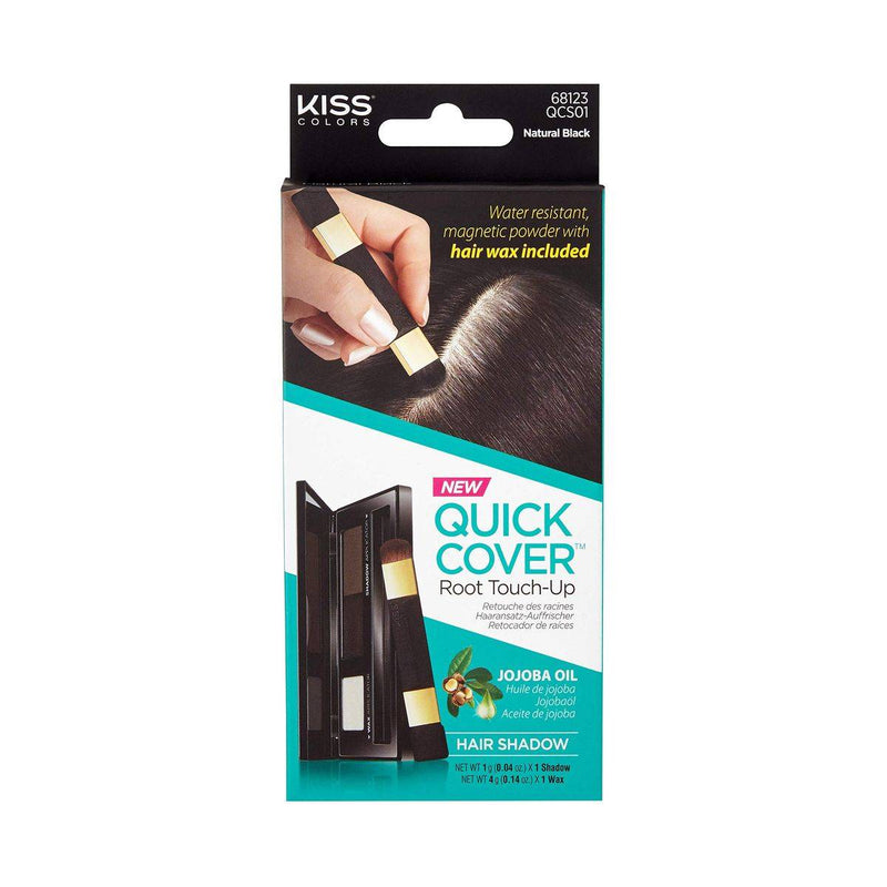 Kiss Colors QCS01 Quick Cover Root Touch Up Hair Shadow Natural Black Kit