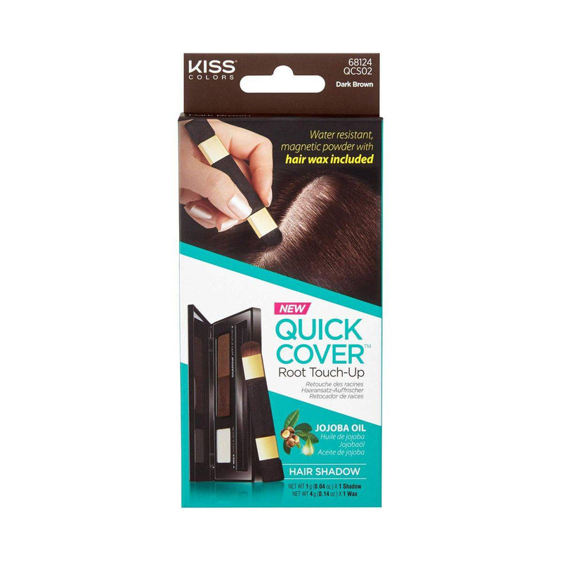 Kiss Colors QCS02 Quick Cover Root Touch Up Hair Shadow Dark Brown Kit