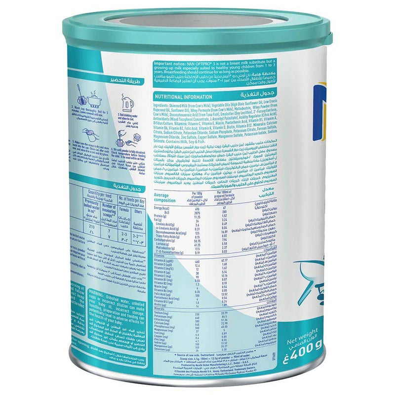 NAN Optipro Growing Up Formula Stage 3 (1-3 Years) 400g