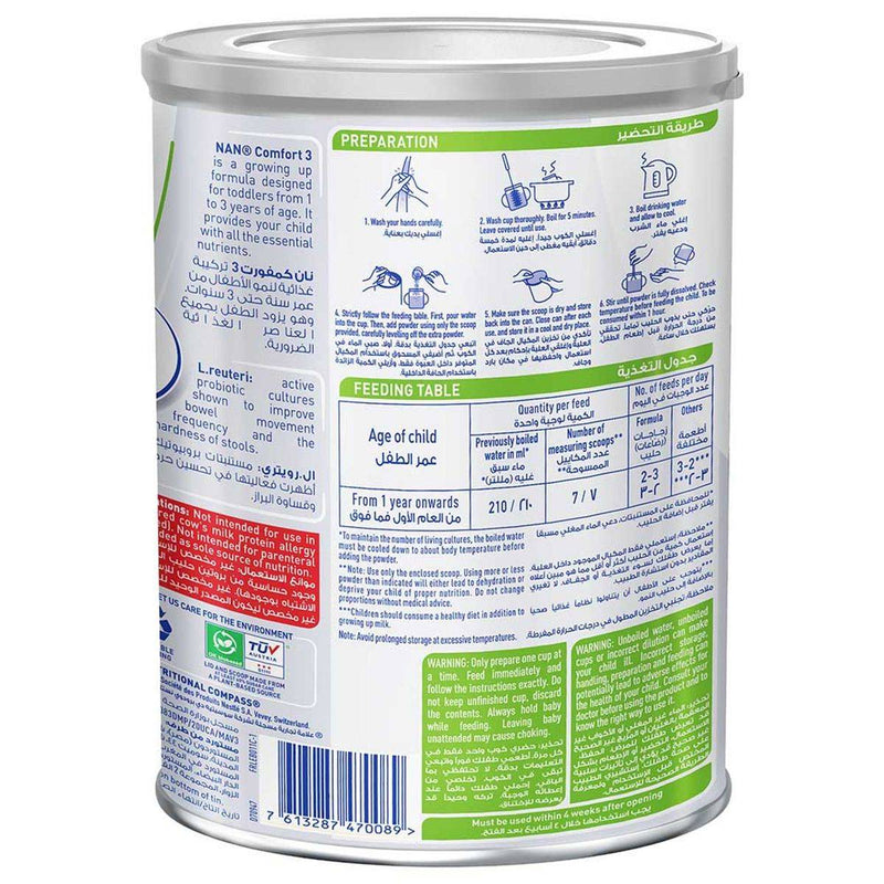 NAN Comfort Anti Colic Growing Up Formula Stage 3 (1-3 Years) 800g