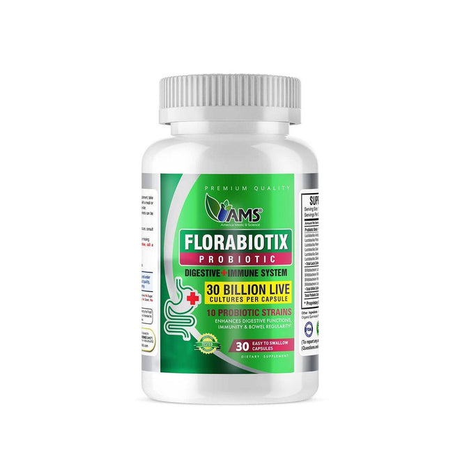 AMS Florabiotix Probiotic 30 Billion 30 Capsules