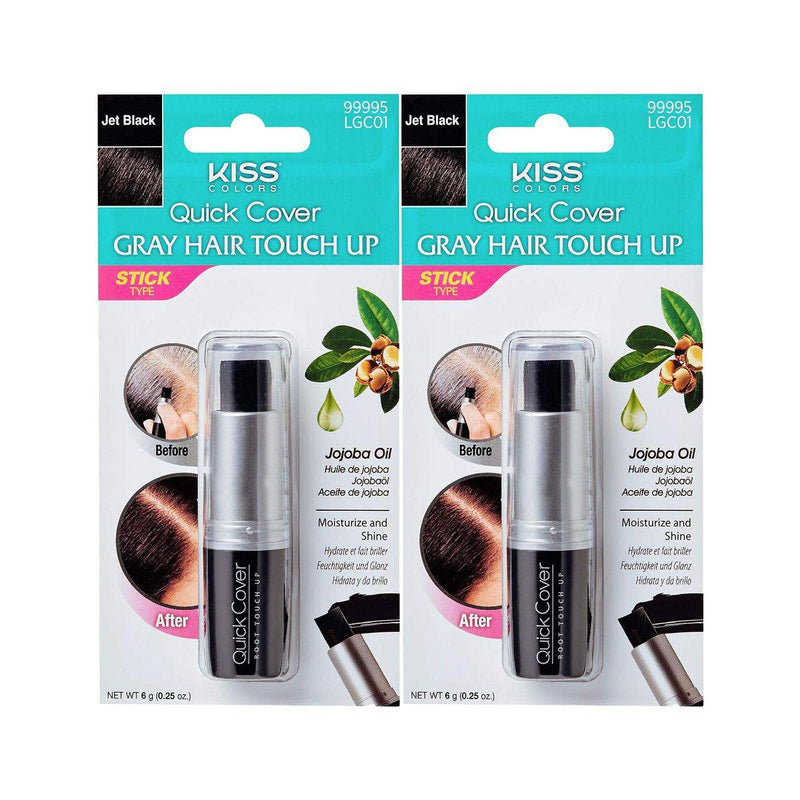 Kiss Colors LGC01 Quick Cover Root Touch Up Stick Jet Black 6g