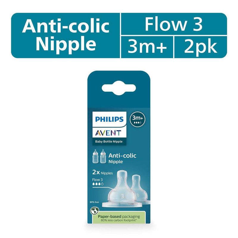 Philips Avent Anti Colic Teat 3 Months+ Medium Flow 2 Pack