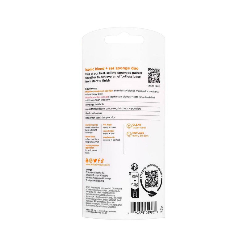 Real Techniques Miracle Complexion Sponge Iconic Blend 2 pieces