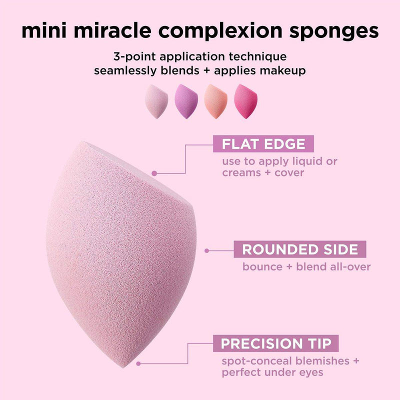 Real Techniques Miracle Complexion Sponge Set Mini 4 Pieces