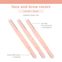 Real Techniques Face & Brow Razors Set 3 Pieces