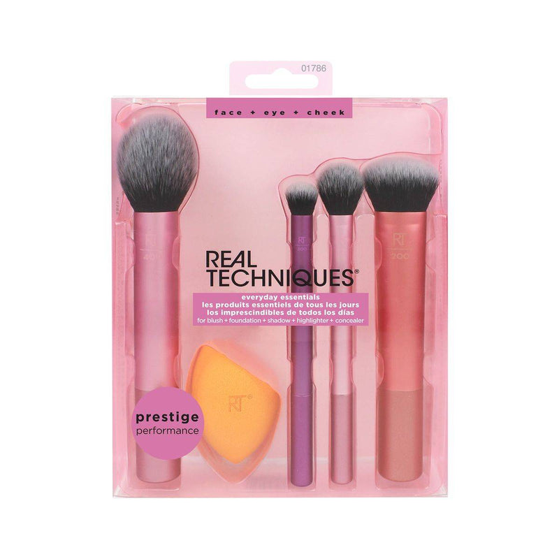Real Techniques Makeup Brush Everyday Essentials Set 5 Pieces