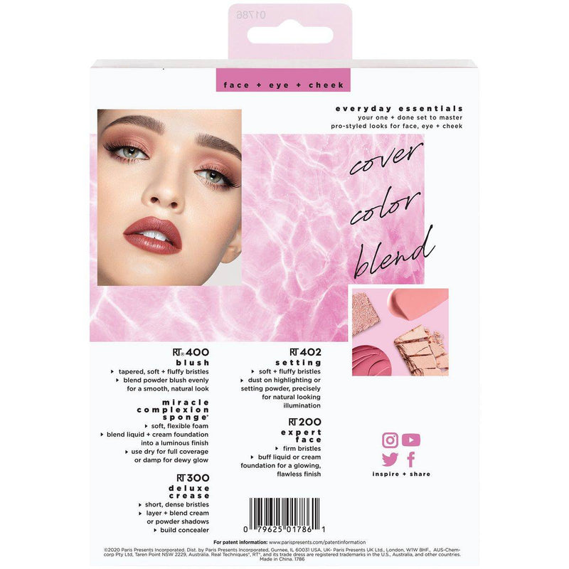 Real Techniques Makeup Brush Everyday Essentials Set 5 Pieces
