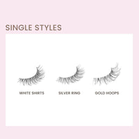 Kiss False Eyelash NNS02C The New Natural Lashes Silver Ring 1 Pair