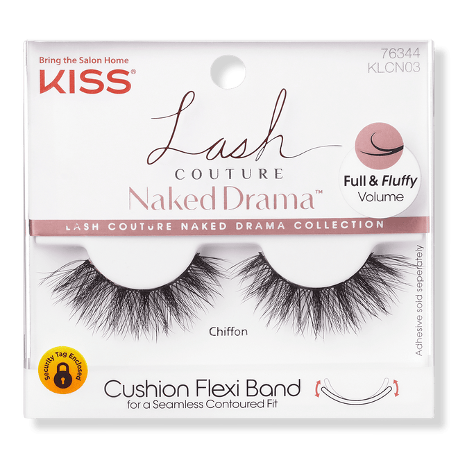 Kiss False Eyelash KLCN03C Lash Couture Naked Drama Chiffon 1 Pair