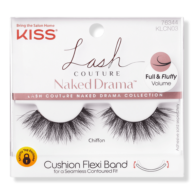 Kiss False Eyelash KLCN03C Lash Couture Naked Drama Chiffon 1 Pair