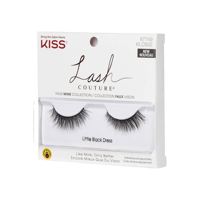 Kiss False Eyelash KLCS02C Lash Couture Faux Mink Collection Little Black Dress 1 Pair