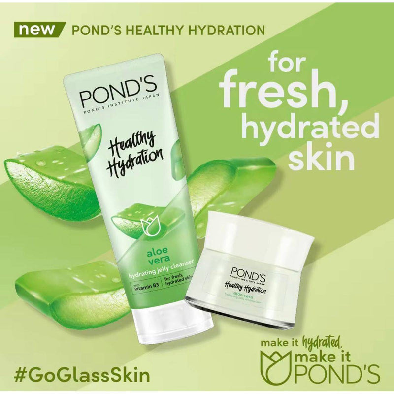 Ponds Healthy Hydration Gel Facial Cleanser Aloe Vera 100ml