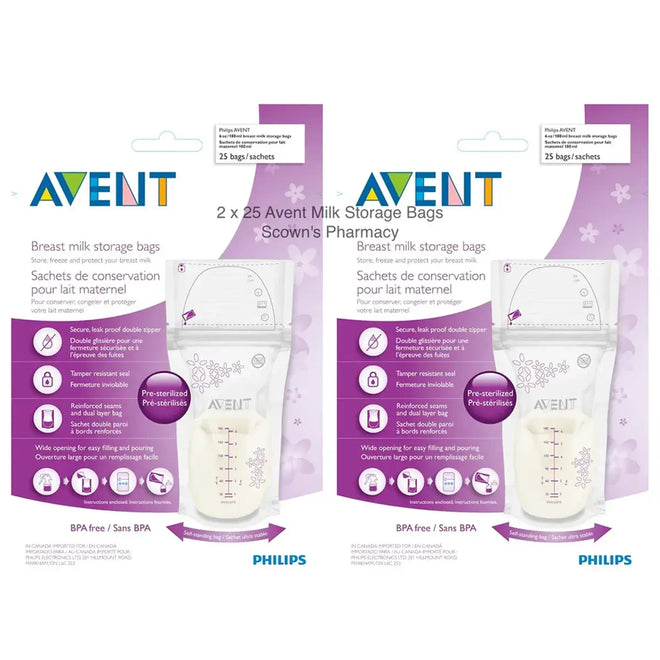 Philips Avent Breast Milk Storage Bags 180ml 2 Pack