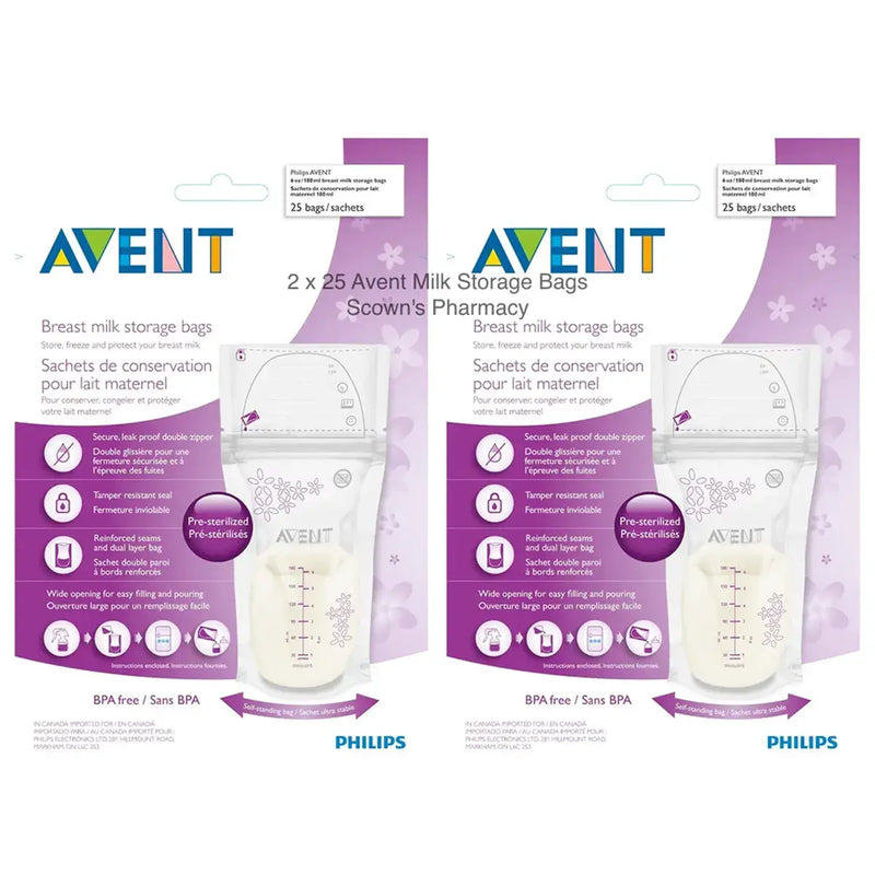 Philips Avent Breast Milk Storage Bags 180ml 2 Pack