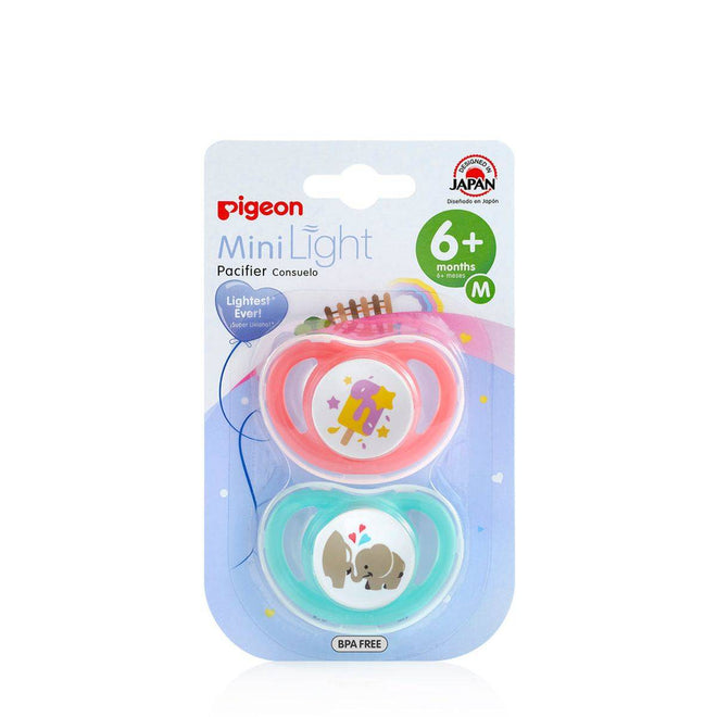 Pigeon Mini Light Pacifier Medium Girl 2 Pack