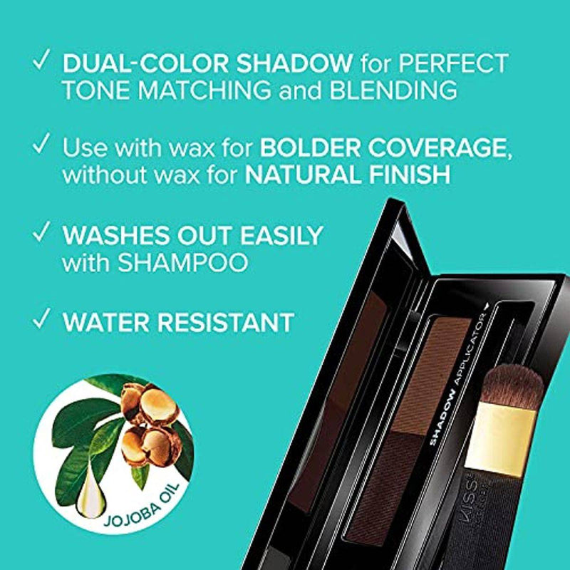 Kiss Colors QCS02 Quick Cover Root Touch Up Hair Shadow Dark Brown Kit