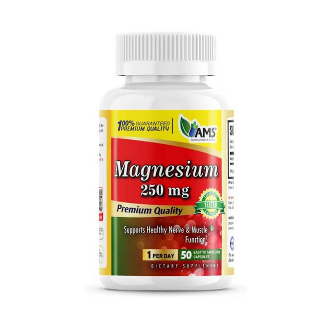 AMS Magnesium 250mg 50 Capsules