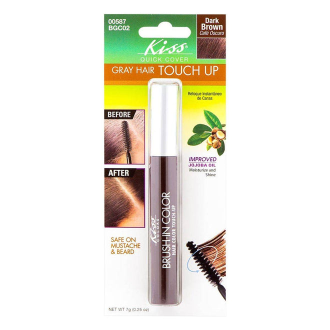 Kiss Colors BGC02 Quick Cover Gray Hair Touch Up Dark Brown 7g