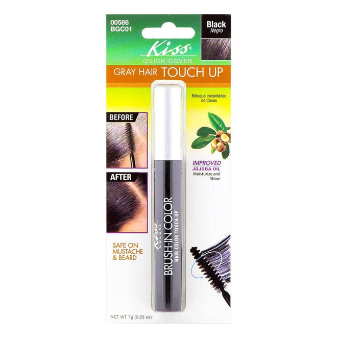 Kiss Colors BGC01 Quick Cover Gray Hair Touch Up Black 7g