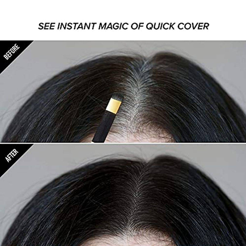 Kiss Colors QCS01 Quick Cover Root Touch Up Hair Shadow Natural Black Kit