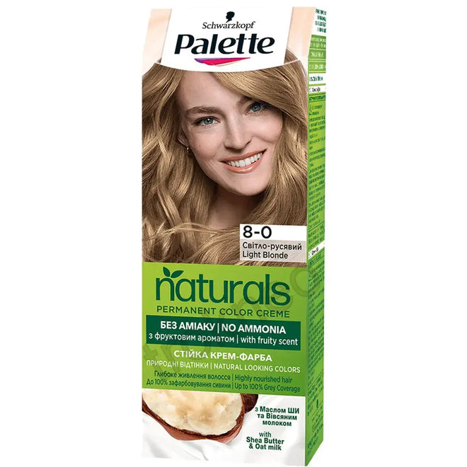 Schwarzkopf Palette Permanent Natural Colors Cream 8-0 Light Blonde