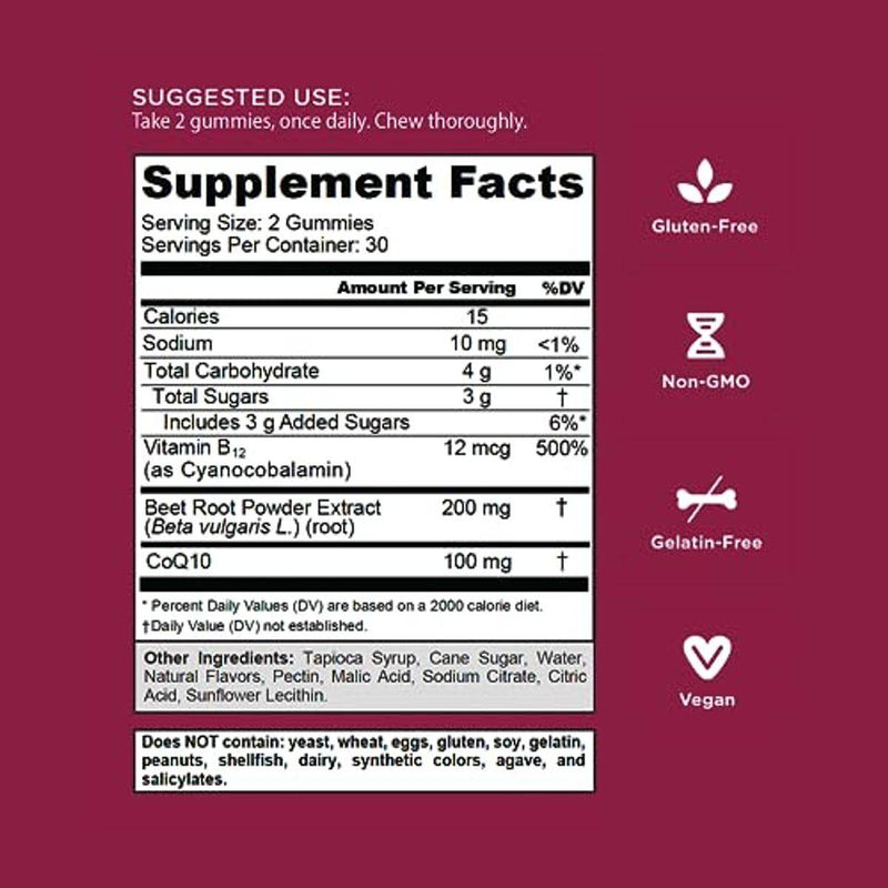 Goli Nutrition Beets Cardio 60 Gummies