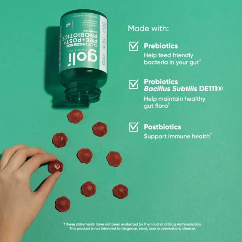 Goli Nutrition Pre+Post+Probiotics 60 Gummies