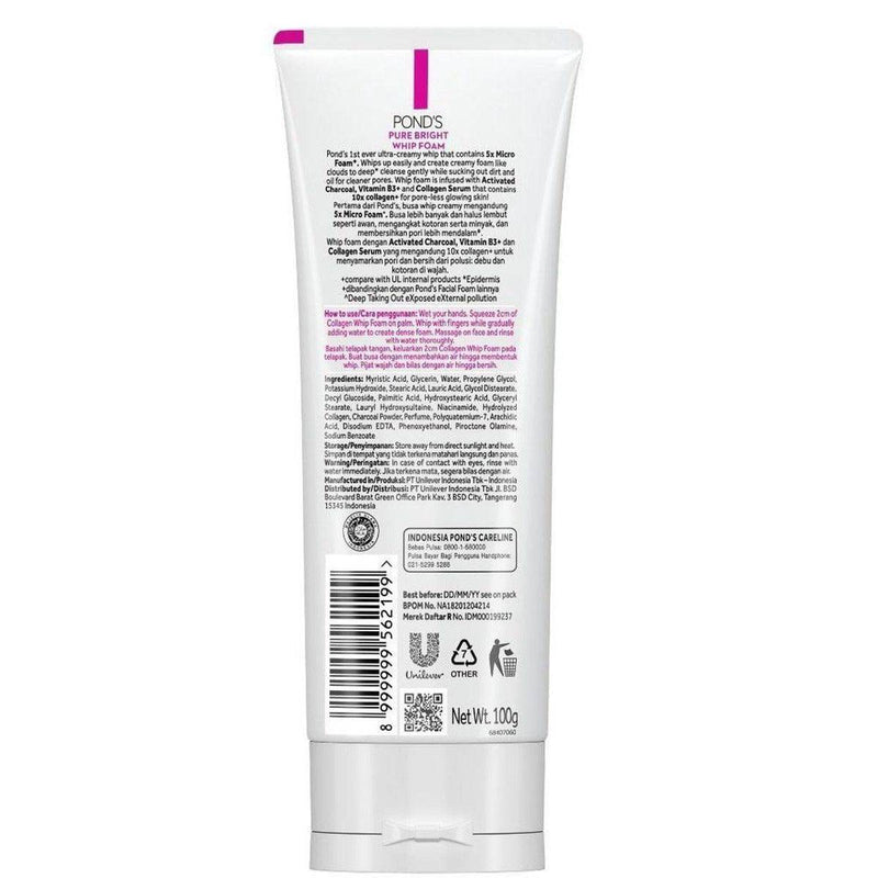 Ponds Serum Whip Facial Foam Pure Bright 100g