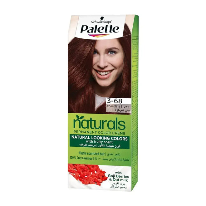 Schwarzkopf Palette Permanent Natural Colors Cream 3-68 Chocolate Brown