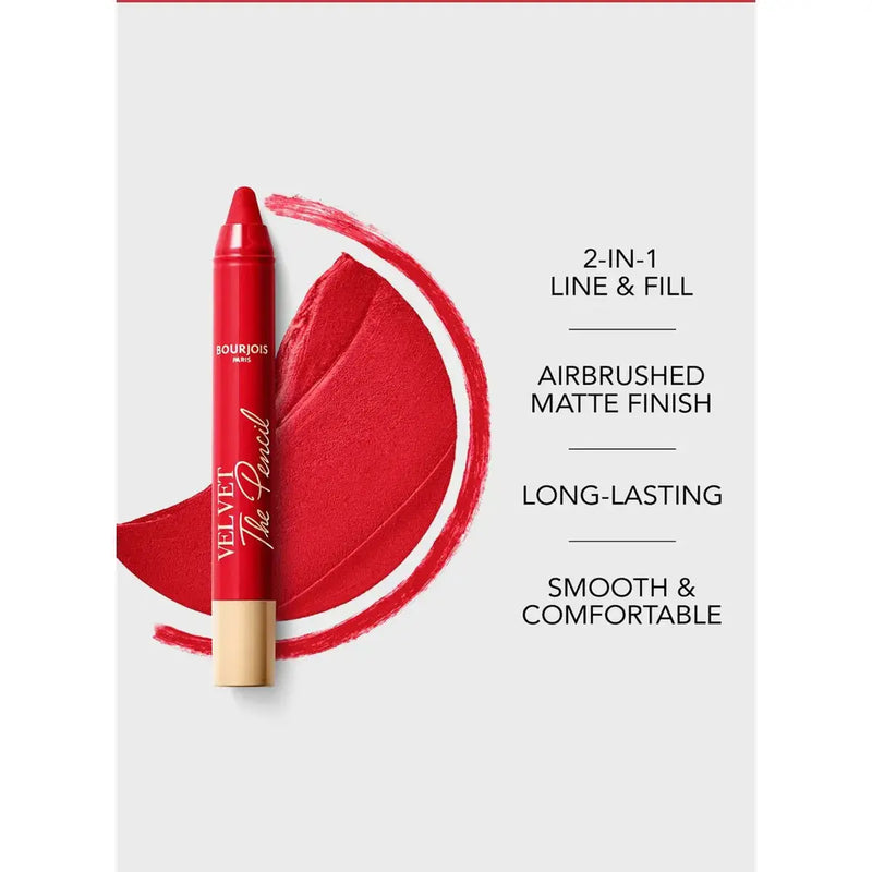 Bourjois Velvet The Pencil Lipstick 07 Rouge Is Carmin 3g