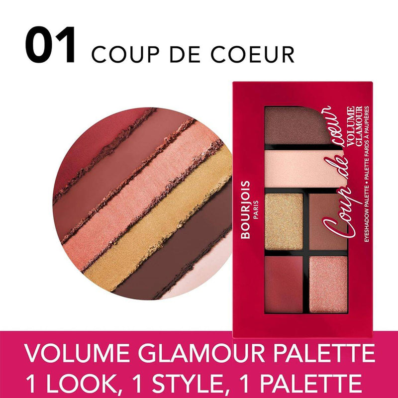 Bourjois Volume Glamour Eyeshadow Palette 01 Coup De Coeur 8.4g