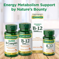 Natures Bounty Vitamin B12 Methylcobalamin 1000mcg Quick Dissolve 60 Tablets