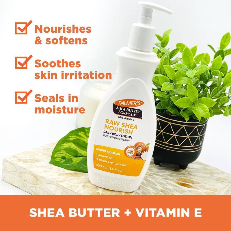 Palmers Shea Butter Formula With Vitamin E Raw Shea Nourish Body Lotion 400g