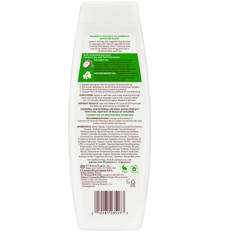 Palmers Coconut Oil Formula With Vitamin E Moisture Boost Shampoo 400ml