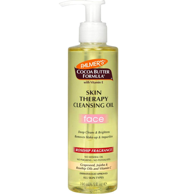 Palmers Cocoa Butter Formula With Vitamin E Skin Therapy Cleansing Face Oil Natural Rosehip 190ml