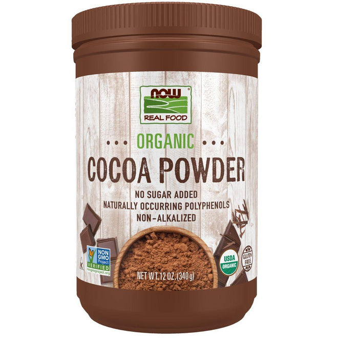 Now Real Food Cocoa Powder Pure Organic 340g