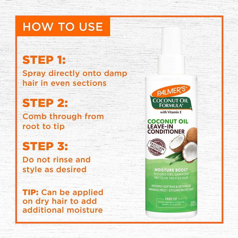 Palmers Coconut Oil Formula With Vitamin E Moisture Boost Leave-In Conditioner 250ml