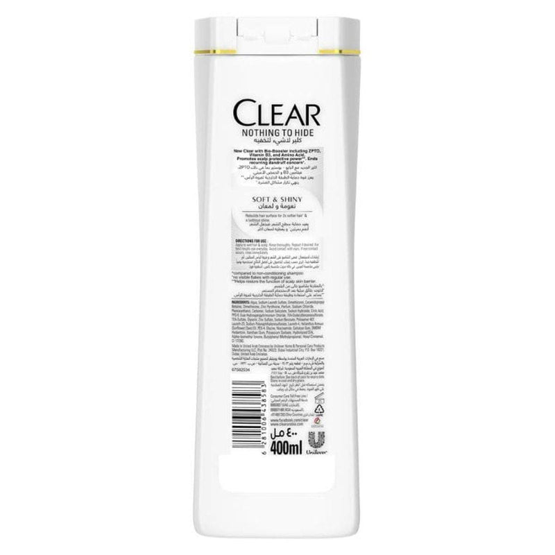 Clear Shampoo & Conditioner 2 In 1 Soft & Shiny 400ml