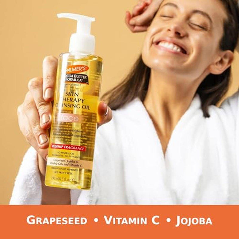 Palmers Cocoa Butter Formula With Vitamin E Skin Therapy Cleansing Face Oil Natural Rosehip 190ml