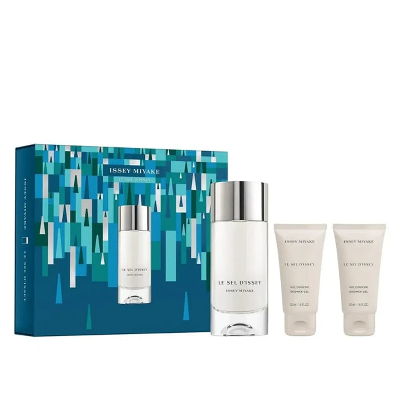 Issey Miyake Le Sel D'Issey (M) Set EDT 100ml Refillable + 2 Pieces Shower Gel 50ml